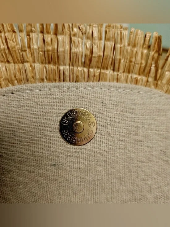 Tommy Bahama Bamboo Handle Raffia Fringe Crossbody Bag Luxe Resort Boho Beach - Picture 7 of 10